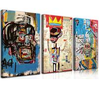 Lot de 3 toiles murales abstraites modernes de graffiti de rue pour salon, chambre à coucher, salle de bain, bureau, décoration d'intérieur (encadré, 40,6 x 30,5 cm (H x l)