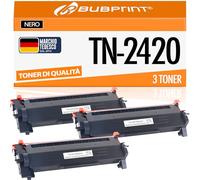 Lot de 3 toners Bubprint compatibles avec Brother TN-2410 TN-2420 DCP-L2510D DCP-L2530DW DCP-L2550DN HL-L2310D HL-L2350DW HL-L2370DN HL-L2375DW MFC-L2710DN MFC-L2710DW MF30DW MFC-2750DW Black