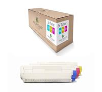 Lot de 3 toners de toner capital compatibles avec Oki C 5650 5750 comme 43872305-43872307 Couleur bleu, rouge, jaune