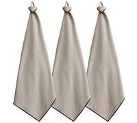 Lot de 3 torchons de cuisine 50x70 cm HONO beige Chanvre