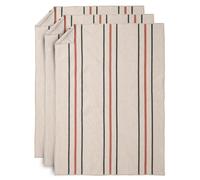 Lot de 3 torchons de cuisine 50x70 cm HOSHI orange pêche