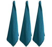 Lot de 3 torchons de cuisine coton 50x70 cm HONO bleu lagon