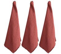 Lot de 3 torchons de cuisine coton 50x70 cm HONO rose pêche