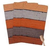 Lot de 3 torchons de Cuisine en Coton de 45,7 x 71,1 cm, rustiques rustiques pour Porte de Grange, Orange brûlé, Super Doux, absorbants, réutilisables, pour Cuisine, Salle de Bain