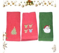 Lot de 3 torchons de Noël - Très absorbants - À séchage rapide - Pour les excursions à la plage, la randonnée, le jardinage, les vacances, les événements sportifs, la pêche, le camping, la gym