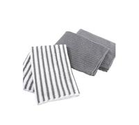 Lot de 3 Torchons Microfibre "Cuistot" 40x40cm Gris