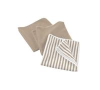 Lot de 3 Torchons Microfibre Cuistot 40x40cm Lin Beige G