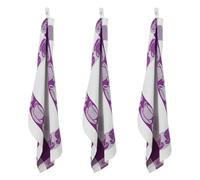 Lot de 3 torchons nid d'abeilles 50x70cm mauve - "Carré" Laguiole Cuisson