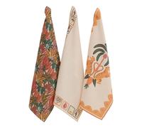 Lot de 3 Torchons "Tropical" 45x70cm Multicolore