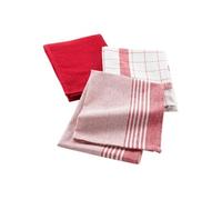 Lot de 3 Torchons "Vibrato" 50x70cm Rouge