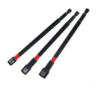 Lot de 3 tourne-écrous magnétiques longs de 15,2 cm pour perceuse à percussion, parfait pour le travail du bois et les réparations