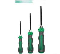 Lot de 3 tournevis à double tête rétractable, mécanisme à cliquet avec tige extensible en acier au chrome vanadium, poignée ergonomique pour bricolage et réparation électronique (D)
