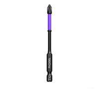 Lot de 3 tournevis cruciformes magnétiques PH2 avec tête en lot, 65-90 mm en alliage d'acier antidérapant pour perceuse manuelle électrique, phosphaté noir