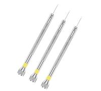 Lot de 3 tournevis de réparation de montre en acier au carbone avec extrémités rotatives et poignée en aluminium pour l'entretien de bijoux et montre précise