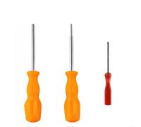 Lot de 3 tournevis de sécurité 3,8 mm 4,5 mm Outil Gamebit pour NES SNES N64 SFC, embouts métalliques traités thermiquement avec embout en Y pour ouverture de console (orange)