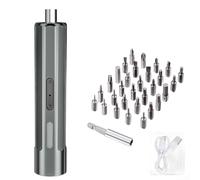 Lot de 3 tournevis électriques 6 V avec éclairage LED, 34 embouts de foret, modes manuel et d'alimentation pour un placement précis des vis et une utilisation pour les réparations d'ordinateur