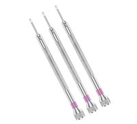 Lot de 3 tournevis en aluminium et acier au carbone pour horloger avec poignée antidérapante