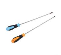 Lot de 3 tournevis extra longs de 400 mm avec embouts magnétiques, tournevis cruciformes et fendus pour vis difficiles à atteindre dans les espaces restreints, pour carbone durable S