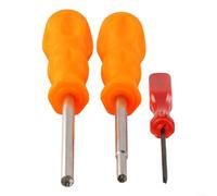 Lot de 3 tournevis GameBit de sécurité 3,8 mm et 4,5 mm pour NES, N64, SFC, Game Boy - Outil de précision en métal (orange)