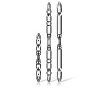 Lot de 3 tournevis magnétiques à double tête cruciforme pour installation de cloison sèche, perceuses automatiques, pointe d'embout sans fil avec réglage de profondeur en alliage d'acier compatible