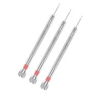 Lot de 3 tournevis minceurs pour réparation d'horlogerie, pointe en acier au carbone avec mécanisme de queue rotative, tournevis de montre