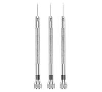 Lot de 3 tournevis minceurs pour réparation d'horlogerie, pointe en acier au carbone avec mécanisme de queue rotative, tournevis de montre