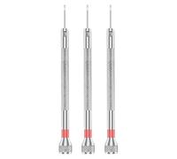 Lot de 3 tournevis minceurs pour réparation d'horlogerie, pointe en acier au carbone avec mécanisme de queue rotative, tournevis de réparation de montre, tournevis spécialistes de retrait de bracelet