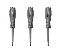 Lot de 3 tournevis testeur de tension, stylo à double usage, détecteur électrique, outil de circuit lumineux LED pour électricien et technicien - Noir - Tête Phillips
