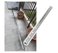 Lot de 3 tranchées de drainage de gouttière en acier inoxydable, système de drainage à canal étroit avec grille amovible, drainage rapide, 3,5 x 3 x 100 cm