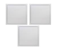 Semin A03619 Trappe de Visite Métallique Laquée Blanche 400 mm x 400 mm pour l'Accès aux Gaines Techniques et Conduites (Lot de 3)