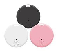Lot de 3 traqueurs GPS ronds, dispositif anti-perte de dents bleues, étiquettes de suivi GPS, localisateur de clés avec suivi en temps réel, positionnement intelligent, rappel d'alarme