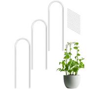Lot de 3 treillis de jardin en acrylique transparent en forme de U, support pour plantes grimpantes, treillis pour plantes d'intérieur en pot pour hoya, pothos, monstera