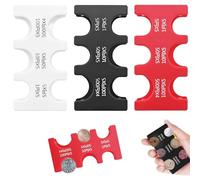 Lot de 3 trieurs de yens japonais avec 6 emplacements, organiseur de monnaie durable pour collectionneurs et usage quotidien, lot de 3 pour l'organisation et la valeur, noir, rouge et blanc, Bohème