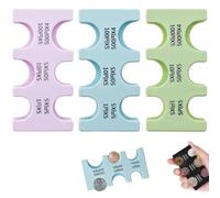 Lot de 3 trieurs de yens japonais avec 6 emplacements, organiseur de monnaie durable pour collectionneurs et usage quotidien, lot de 3 pour l'organisation et la valeur, Bleu clair, vert clair et