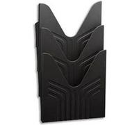 Lot de 3 Trieurs mural pour format A4, Noir G