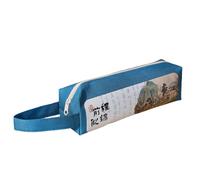 Lot de 3 trousses à stylos rétro avec texte inspirant pour étudiants Grande capacité de rangement simple, Un avenir radieux à venir, taille unique