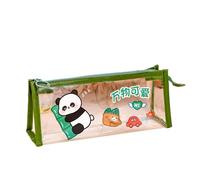 Lot de 3 trousses à stylos transparentes pour étudiants - Motif panda, All Things Are Lovely, 22.5*10*6.5cm