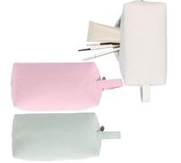 Lot de 3 trousses de maquillage de voyage en polyester avec trousse de maquillage portable pour une utilisation quotidienne pour les voyageurs avec plate-forme de voyage, Couleur, non