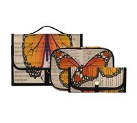 Lot de 3 trousses de toilette à suspendre avec crochet, trousse de maquillage de voyage style ancien, trousse de toilette portable, organisateur de pinceaux de maquillage pour femmes et filles, #01, 3