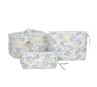 Lot de 3 trousses de voyage portables avec un grand espace pour organiser soigneusement votre maquillage et vos articles de toilette pour les voyageurs et les étudiants, trousse de toilette étanche, E