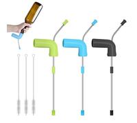 Lot de 3 tuba à bière - Distributeur de bière - Entonnoir avec 3 brosses de nettoyage - Pour la maison, le bar, le club