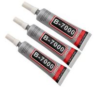 Lot de 3 Tube de Colle B-7000 15ml, Glue Adhésif Transparente Extra forte pour Collage vitres tactiles Tablettes Smartphones et Bijoux - Visiodirect - Transparent G