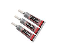 Lot de 3 Tube de Colle B-7000 15ml, Glue Adhésif Transparente Extra forte pour Collage vitres tactiles Tablettes Smartphones et Bijoux - Visiodirect - Transparent G