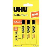 Lot de 3 tubes de 7 ml de Colle Tout Gel extra UHU