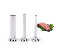 Lot de 3 Tubes de Saucisse, Entonnoir Saucisse en Acier Inoxydable 12/19/32 mm pour Hachoir à Saucisse Manuel Tubes Poussoir à Saucisse Outils de Remplissage pour Hachoir à Viande Taille 8