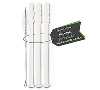 Lot de 3 tuyaux d'aspiration de lait de 15,6 cm pour machine à café DeLonghi 5313232961 avec brosse de nettoyage DEKAROX pour machine à café LatteCrema Milk System dans ECAM ETAM ESAM ESAM