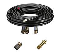 Lot de 3 tuyaux de nettoyage pour tuyaux Kärcher Workzone Aldi Craft HD HDS et autres - Raccord 1/8" AG : M22 x 1,5 IG & adaptateur à baïonnette & buse rotative de nettoyage de tuyaux (10 mètres)