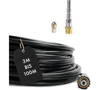 Lot de 3 tuyaux de nettoyage pour tuyaux Nilfisk ALTO - Pour nettoyeur haute pression et autres - Raccord M22 x 1,5 AG pour KEW, WAP, Alto, Nilfisk & Kränzle + buse de nettoyage de tuyau