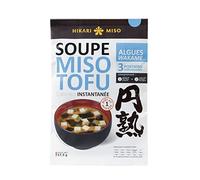 Lot de 3 unités *** HIKARI Soupe instantanée miso tofu algues wakame 3 portions 57,9g