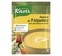 Lot de 3 unités *** KNORR Soupe déshydratée douceur de 9 légumes touche de crème 3 personnes 90g